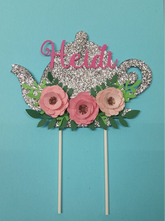 Teapot Cake Topper - Tea Party Decor