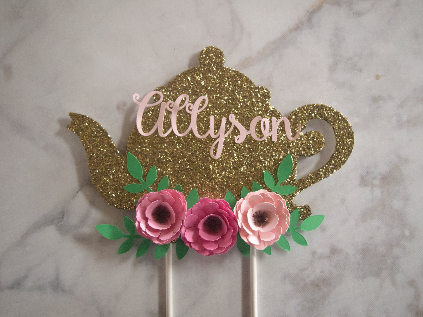 Teapot Cake Topper - Tea Party Decor